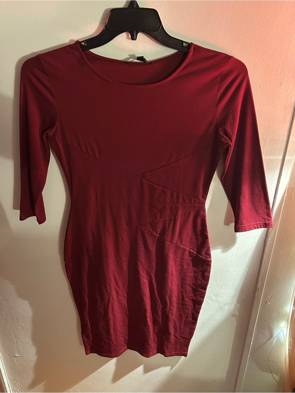 ⭐️3/$20 Classic Bodycon Mini Dress in Deep Red
